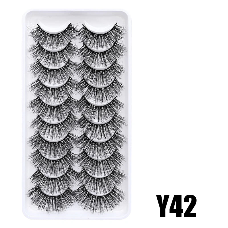 DINGSEN 10 pairs False Eyelashes 3D Thick Fake Eyelash Extension Wispy Full Strip Lashes make up Natural Eyelashes