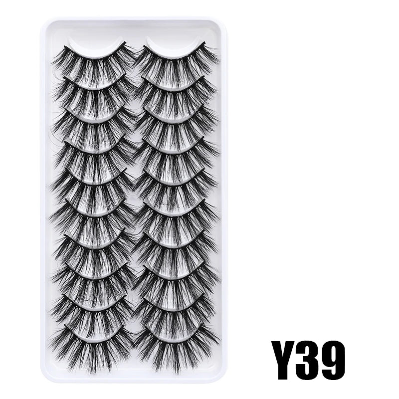 DINGSEN 10 pairs False Eyelashes 3D Thick Fake Eyelash Extension Wispy Full Strip Lashes make up Natural Eyelashes