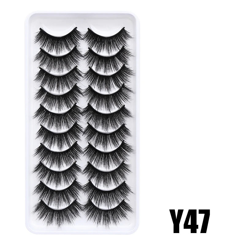 DINGSEN 10 pairs False Eyelashes 3D Thick Fake Eyelash Extension Wispy Full Strip Lashes make up Natural Eyelashes