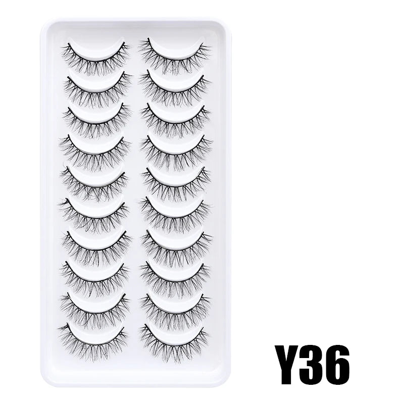 DINGSEN 10 pairs False Eyelashes 3D Thick Fake Eyelash Extension Wispy Full Strip Lashes make up Natural Eyelashes