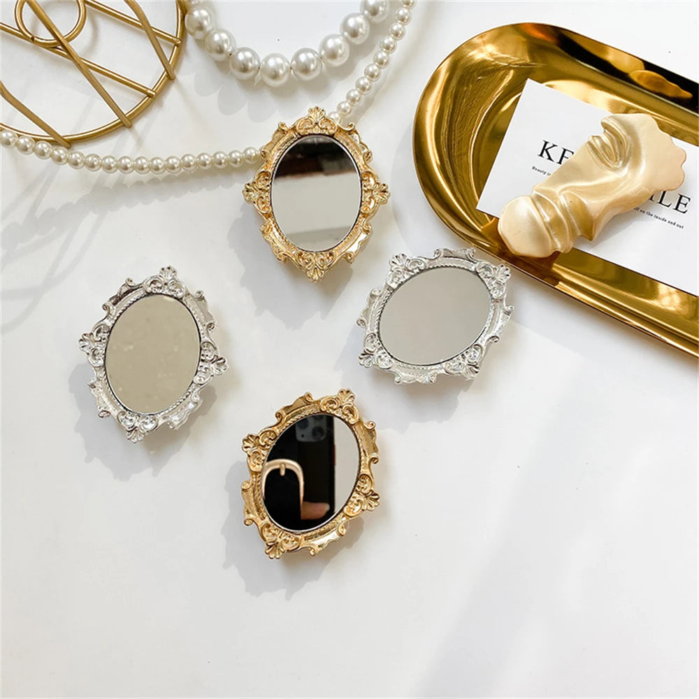 Retro Make Up Mirror Metal Bracket Phone Grip Tok Griptok Korea Holder Ring For iPhone 14 13 Accessories Phone Stand Holder Gift