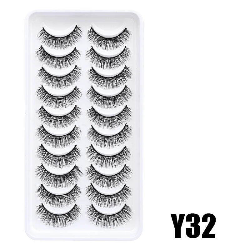 DINGSEN 10 pairs False Eyelashes 3D Thick Fake Eyelash Extension Wispy Full Strip Lashes make up Natural Eyelashes