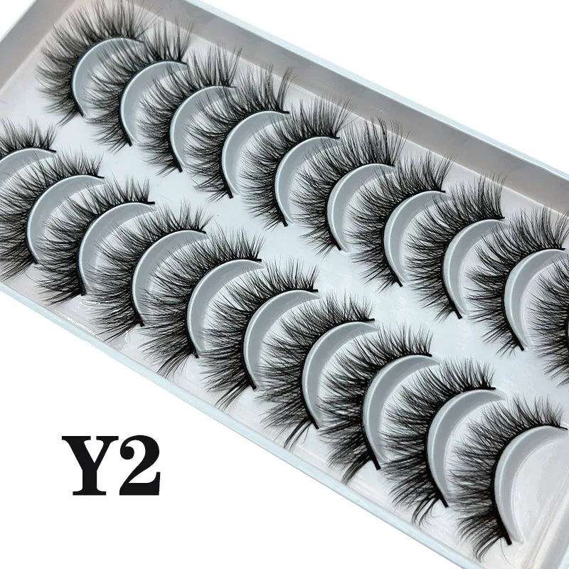 DINGSEN 10 pairs False Eyelashes 3D Thick Fake Eyelash Extension Wispy Full Strip Lashes make up Natural Eyelashes