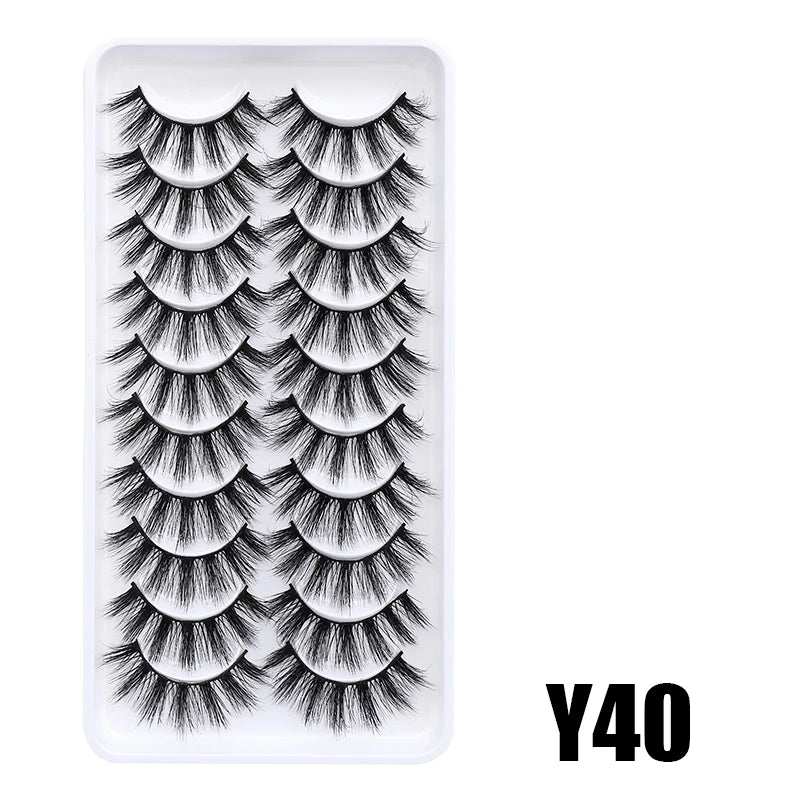 DINGSEN 10 pairs False Eyelashes 3D Thick Fake Eyelash Extension Wispy Full Strip Lashes make up Natural Eyelashes