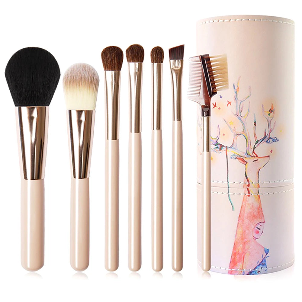 11 pcs Pink Makeup Brushes Set Vegan Eyebrow Eyelash Powder Synthetic Hair Foundation Brush Make Up Tools For Women