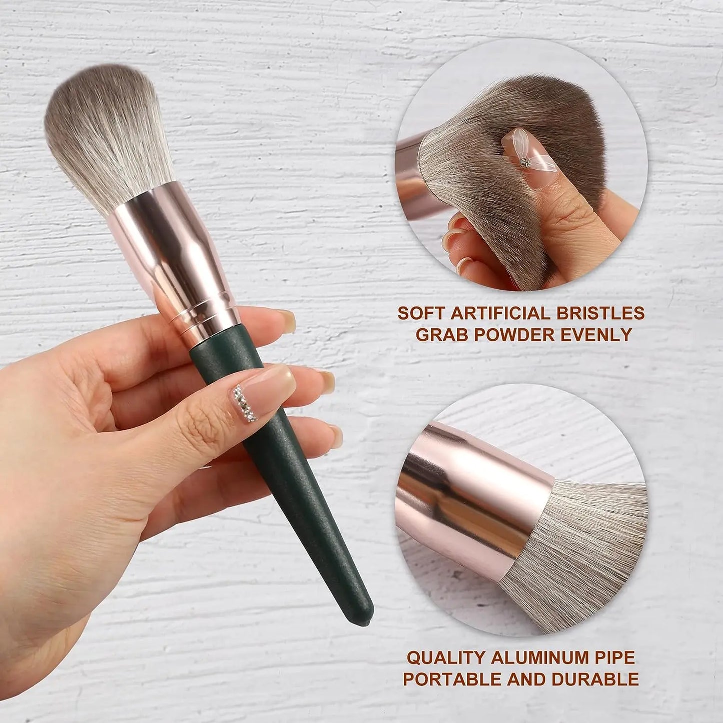 Hot Green Makeup Brushes Set for Women Cosmetic Foundation Powder Blush Eyeshadow Kabuki Blending Make Up Brush Beauty Tools