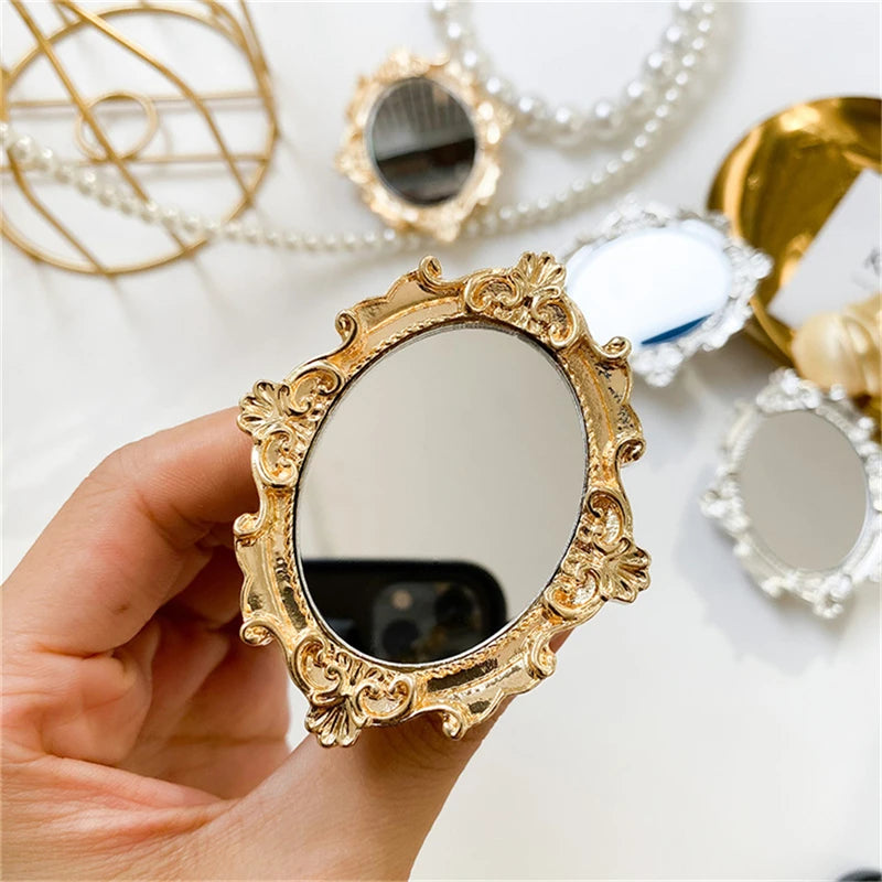 Retro Make Up Mirror Metal Bracket Phone Grip Tok Griptok Korea Holder Ring For iPhone 14 13 Accessories Phone Stand Holder Gift