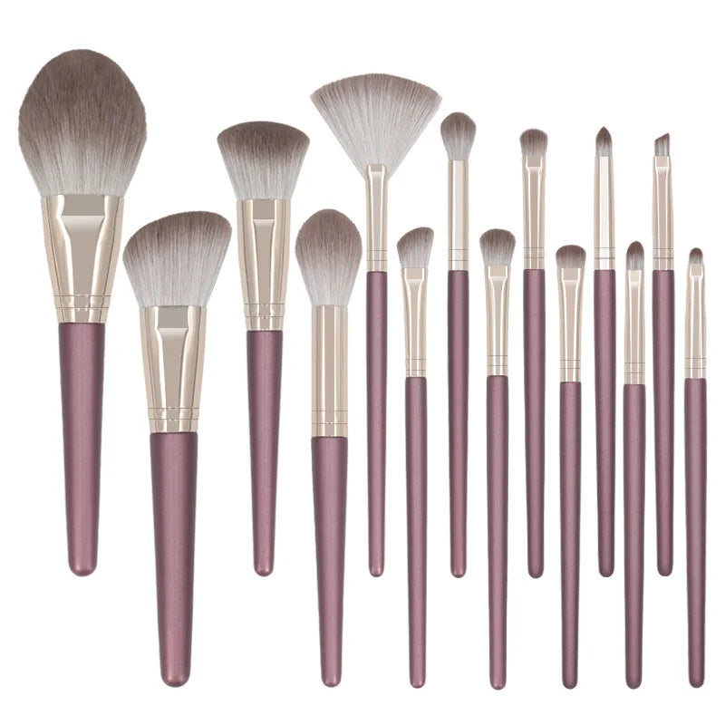 14 Green Cloud Makeup Brush Set Upgrade Soft Wood Handle Beauty Tools Beginners Complete Makeups brush Makeup Refresh