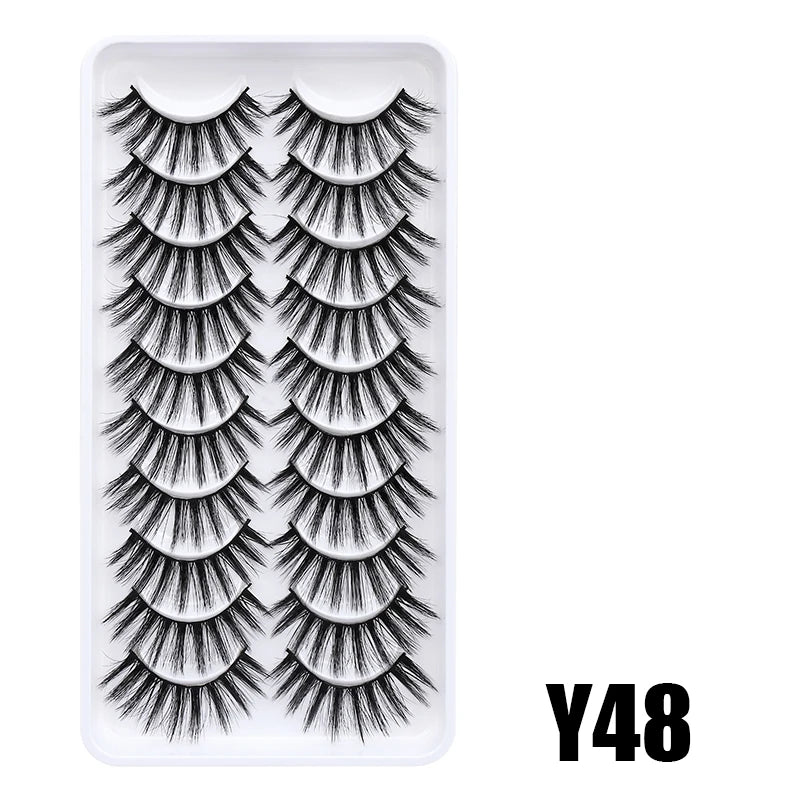 DINGSEN 10 pairs False Eyelashes 3D Thick Fake Eyelash Extension Wispy Full Strip Lashes make up Natural Eyelashes