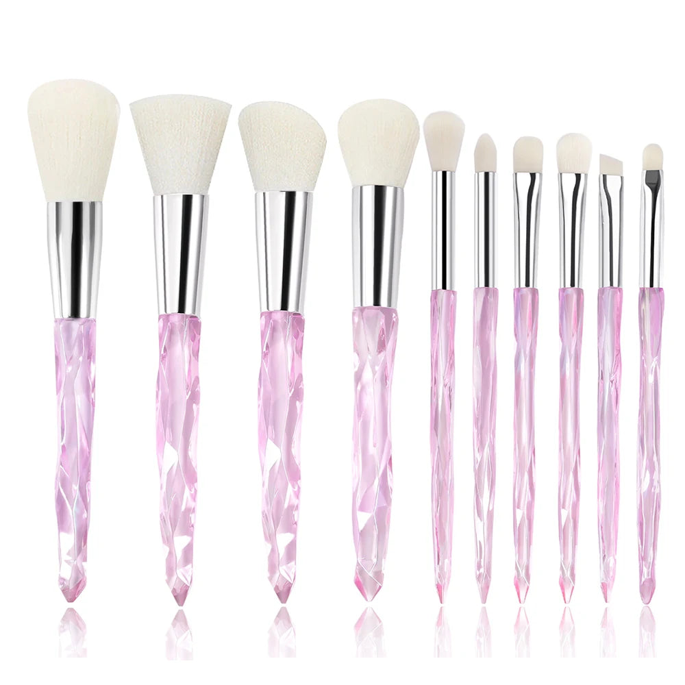 11 pcs Pink Makeup Brushes Set Vegan Eyebrow Eyelash Powder Synthetic Hair Foundation Brush Make Up Tools For Women