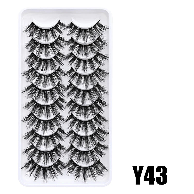 DINGSEN 10 pairs False Eyelashes 3D Thick Fake Eyelash Extension Wispy Full Strip Lashes make up Natural Eyelashes