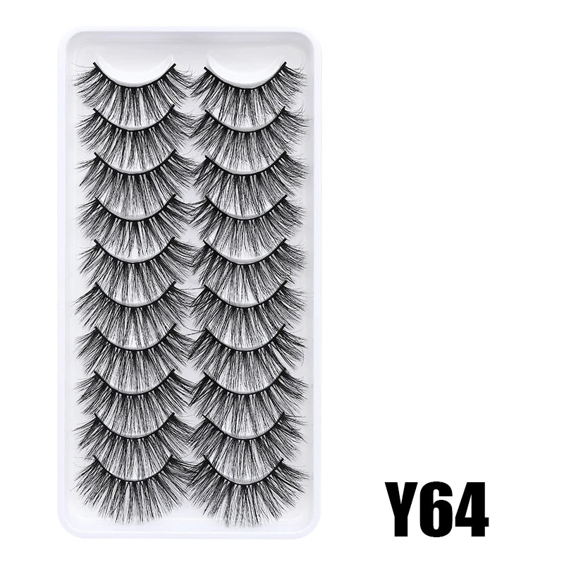 DINGSEN 10 pairs False Eyelashes 3D Thick Fake Eyelash Extension Wispy Full Strip Lashes make up Natural Eyelashes