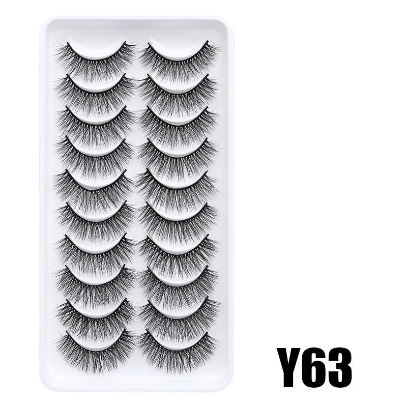 DINGSEN 10 pairs False Eyelashes 3D Thick Fake Eyelash Extension Wispy Full Strip Lashes make up Natural Eyelashes