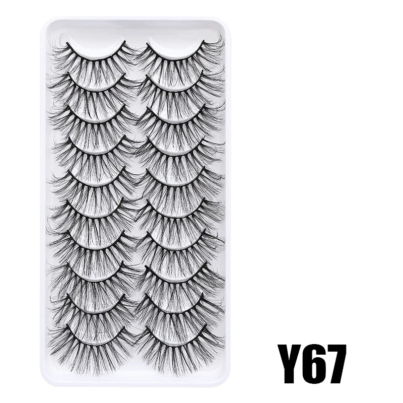 DINGSEN 10 pairs False Eyelashes 3D Thick Fake Eyelash Extension Wispy Full Strip Lashes make up Natural Eyelashes