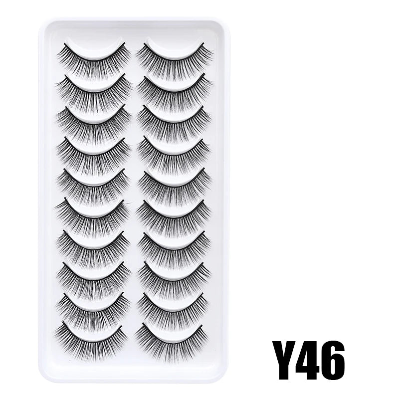 DINGSEN 10 pairs False Eyelashes 3D Thick Fake Eyelash Extension Wispy Full Strip Lashes make up Natural Eyelashes