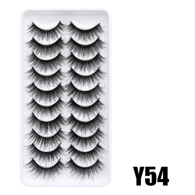 DINGSEN 10 pairs False Eyelashes 3D Thick Fake Eyelash Extension Wispy Full Strip Lashes make up Natural Eyelashes