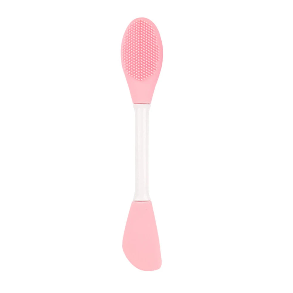 Double Head Facial Mask Brush Silicone Applicator Spoon Spatula Stirring Stick Women Skin Face Cleansing Care Home Makeup Tools