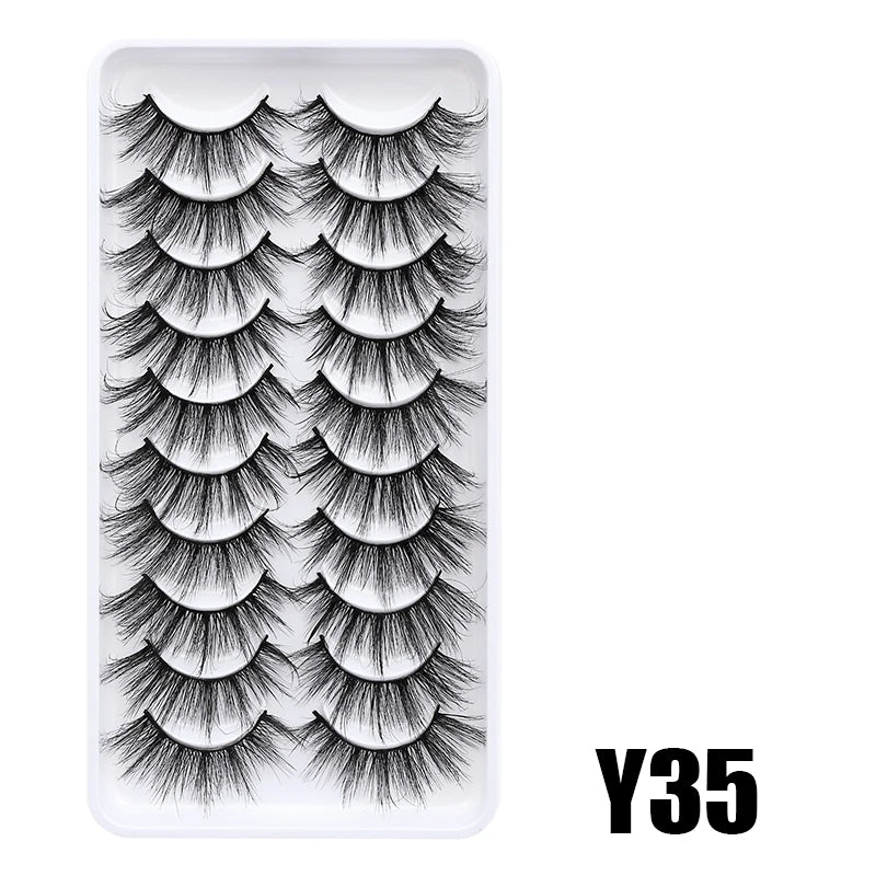 DINGSEN 10 pairs False Eyelashes 3D Thick Fake Eyelash Extension Wispy Full Strip Lashes make up Natural Eyelashes