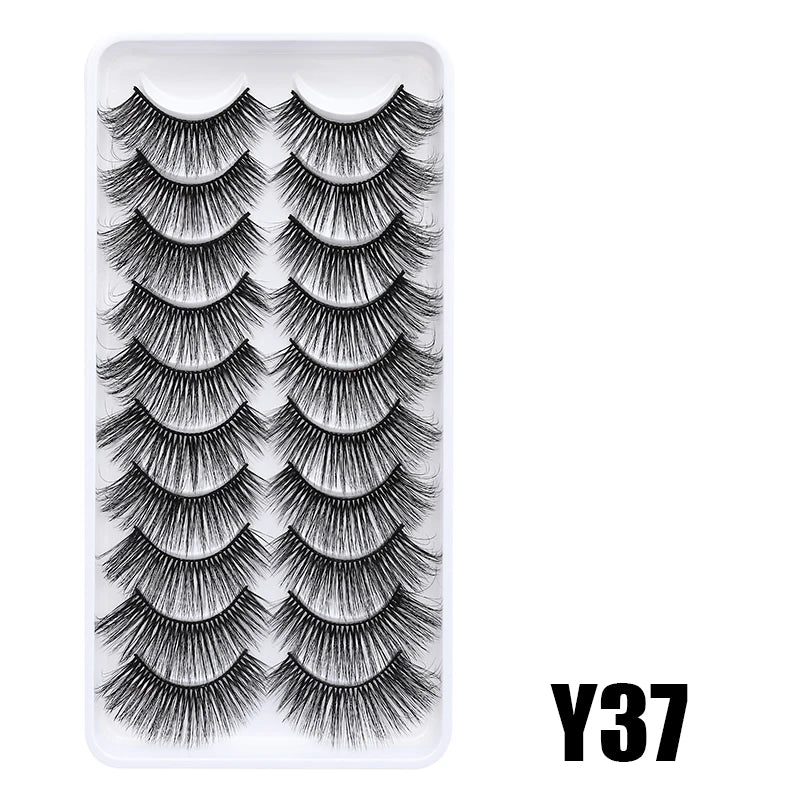 DINGSEN 10 pairs False Eyelashes 3D Thick Fake Eyelash Extension Wispy Full Strip Lashes make up Natural Eyelashes