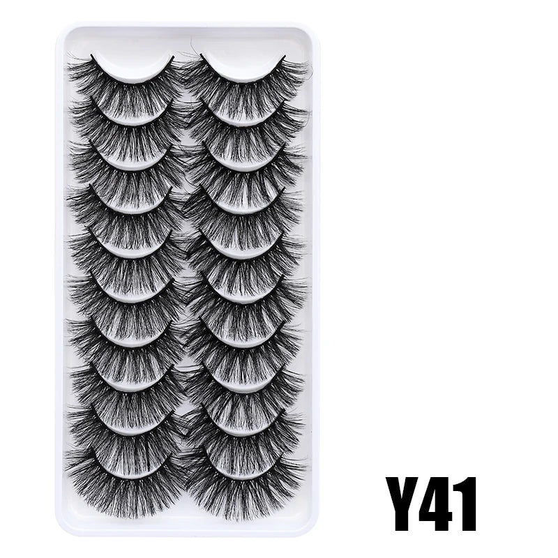 DINGSEN 10 pairs False Eyelashes 3D Thick Fake Eyelash Extension Wispy Full Strip Lashes make up Natural Eyelashes